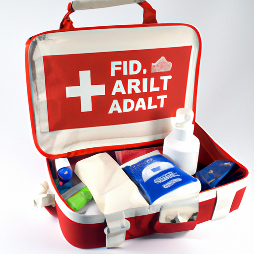 A fully stocked first aid kit, a crucial item in any prepper's gear